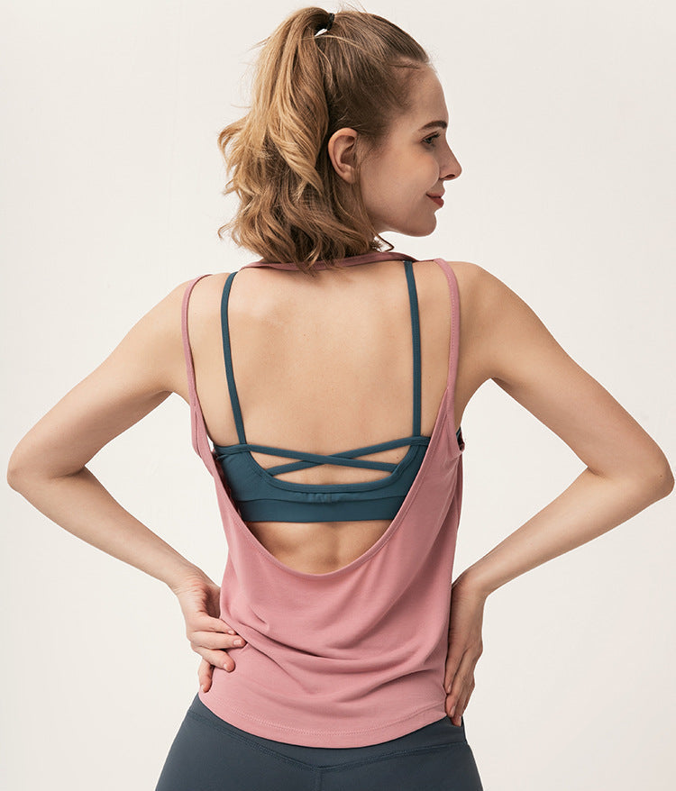 Cardydony Women's Athletic Tank Top – Racerback Yoga Top with Open Back & Modal Stretch