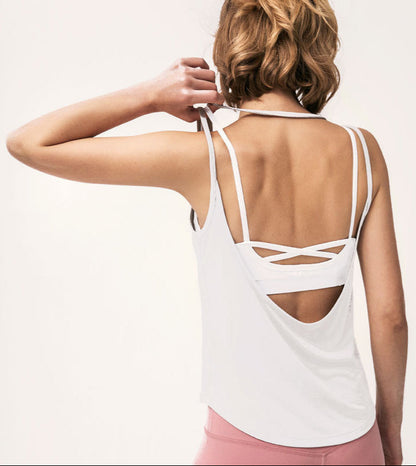 Cardydony Women's Athletic Tank Top – Racerback Yoga Top with Open Back & Modal Stretch