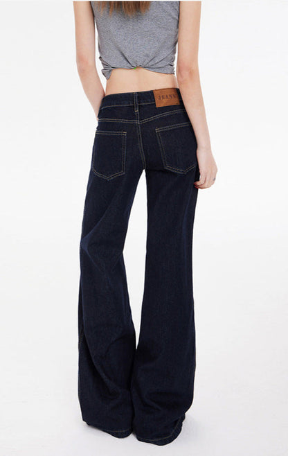 Cardydony Women's Y2K Low Rise Flared Jeans | Vintage Bootcut Denim Pants with Pockets for Women