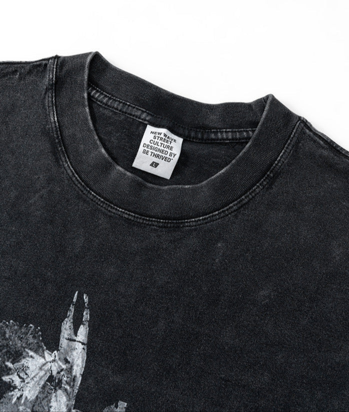 Cardydony Women's Yesskary Smoking Graphic Tee for Women | Oversized Washed Cotton Streetwear Top