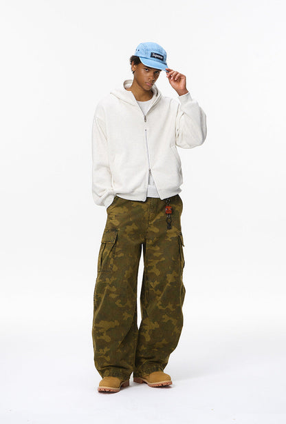 Cardydony Women's Women's Oversized Fleece Zip Hoodie — Streetwear Double Zipper Jacket